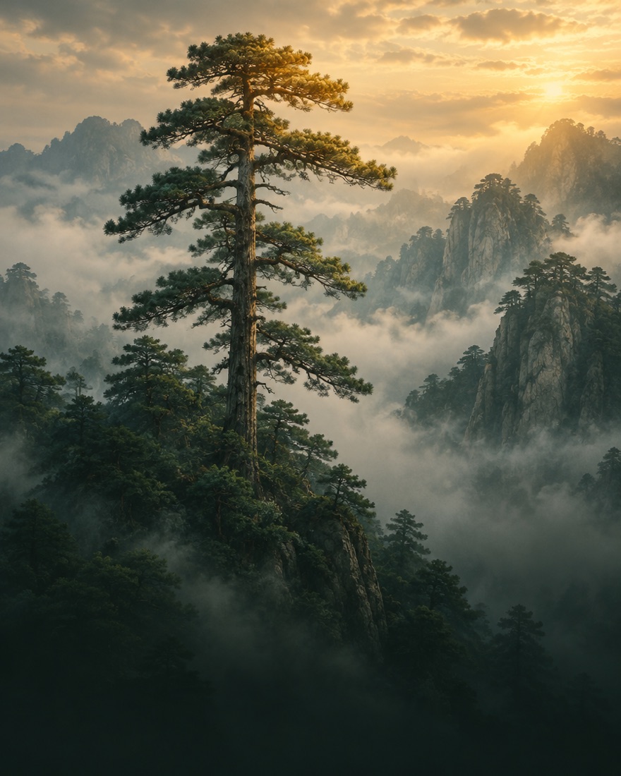 A tall pine reaching for the sky